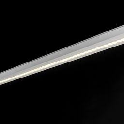 Линейный дарклайт светильник в работе, световая линия