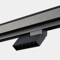 Черный светильник SY-LINK на треке, боковой ракурс