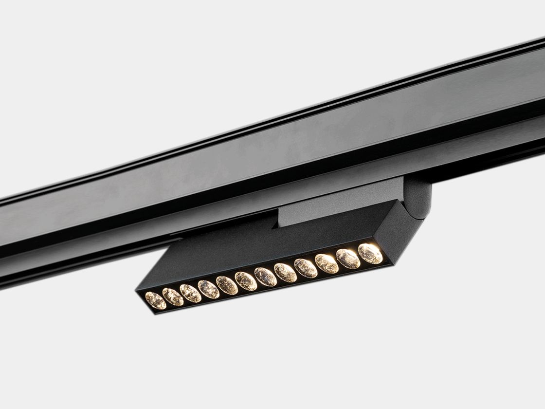 Трековый светильник-книжка дарклайт, черный, вид снизу