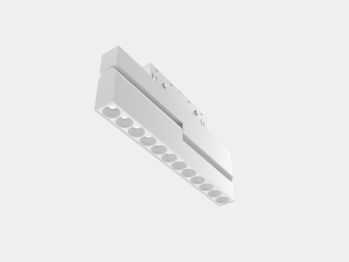 Белый трековый светильник-книжка дарклайт, вид снизу