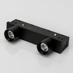 Линейный ячеечный светильник SY-LINK черный, вид спереди