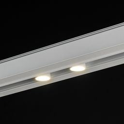 Свечение линейного ячеечного светильника в треке, 4000К