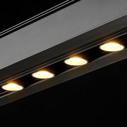 Ячеечный линейный светильник на треке, крупный план