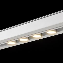 Линейный ячеечный светильник в треке, тёплое свечение