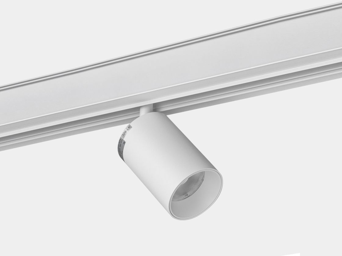 Белый цилиндрический спот SY-LINK на трековой шине