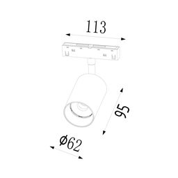 Светильник-спот светодиодный, серия SY-LINK, Белый, 15Вт, IP20, Нейтральный белый (4000К), SY-LINK-SP-WH-15-NW