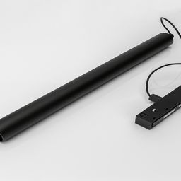 Цилиндрический корпус светильника и адаптер, вид сбоку