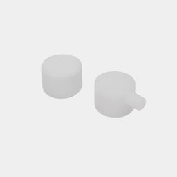 Две заглушки для неона 360° D25, белые