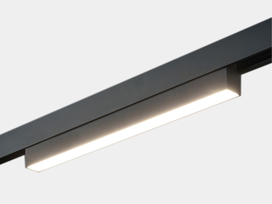 Линейный трековый светильник SY-LINK, черный корпус, включен