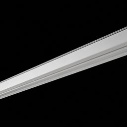 Белый линейный светильник для трека 48В, вид сбоку