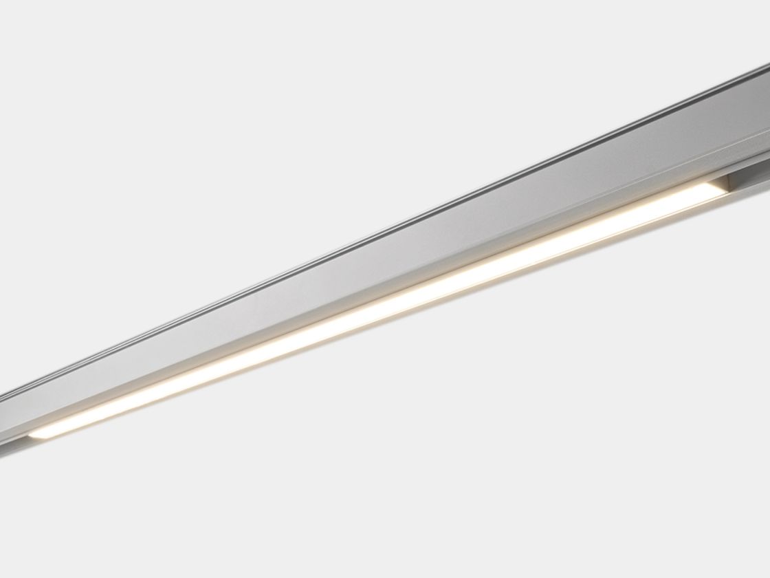 Линейный трековый светильник SY-LINK, белый, включён