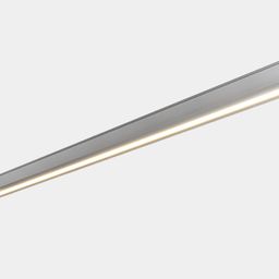 Линейный трековый светильник белый, светящаяся линия, ракурс сбоку