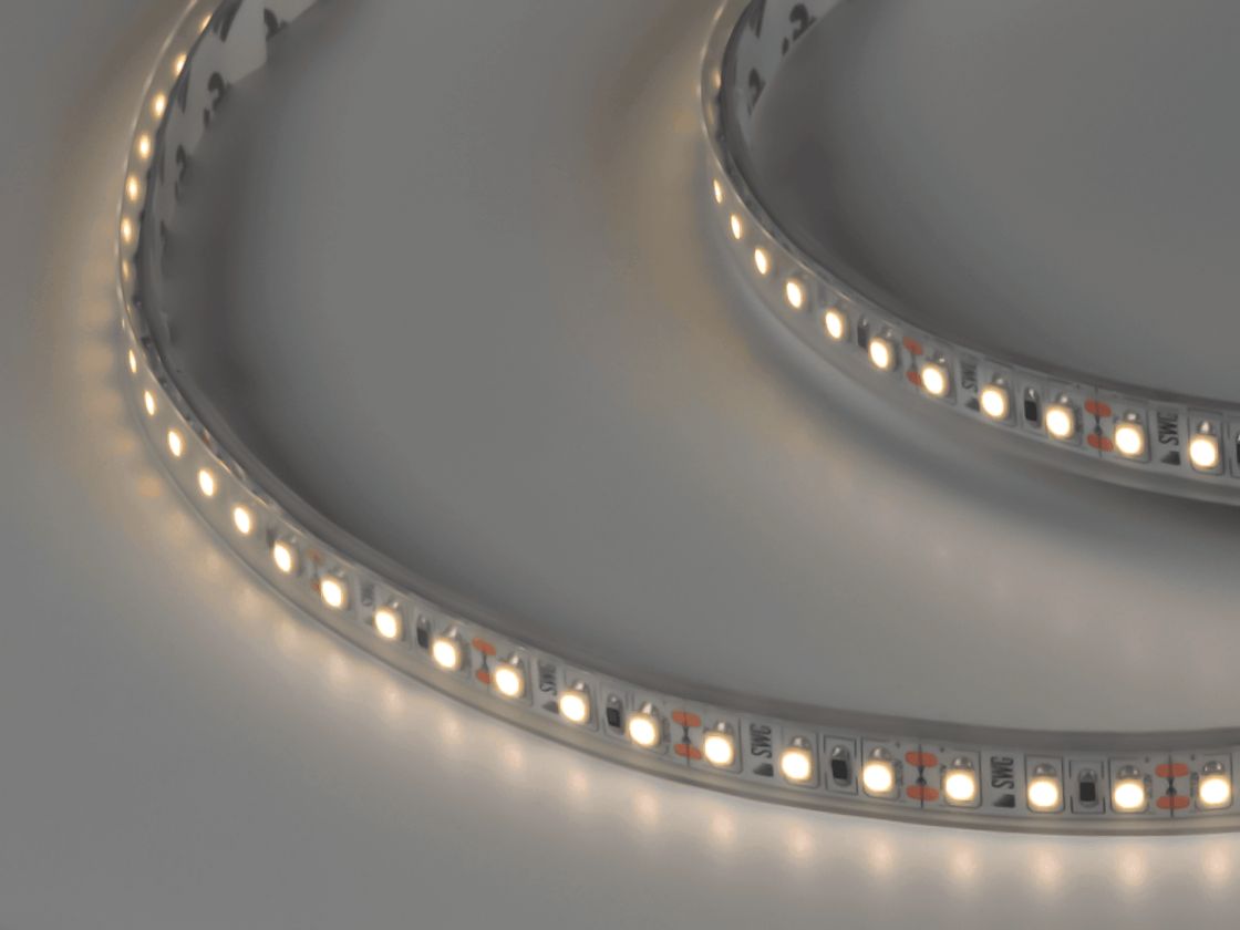 Светодиодная лента 3528, 120 LED/м, 9,6 Вт/м, 12В , IP66, Цвет: Нейтральный белый, SWG3120-12-9.6-NW-66-M