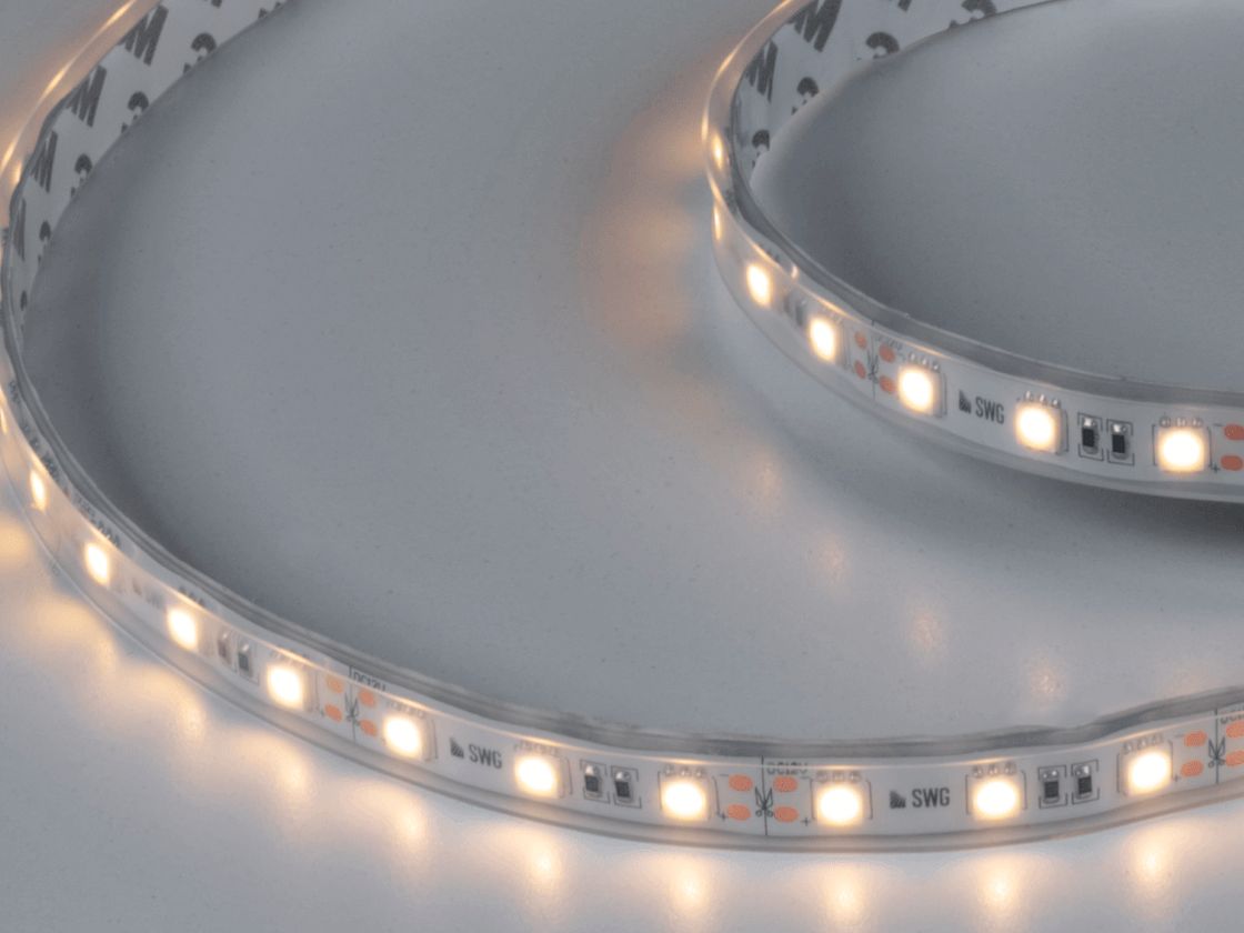 Лента SMD5050 IP66, теплое свечение, вид на катушке