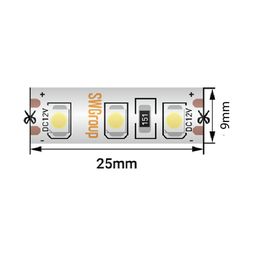 Фрагмент ленты SMD3528 с указанием ширины 9 мм