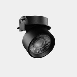 Поворотный встраиваемый светильник RINK черный, вид спереди
