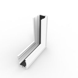 Угловой коннектор накладного трека SY, белый муар