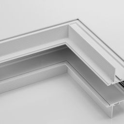 Коннектор угловой настенно-потолочный встраиваемый SY Белый Муар, Серебро, SY-601901-RC-CN-2-WHMR- PCB