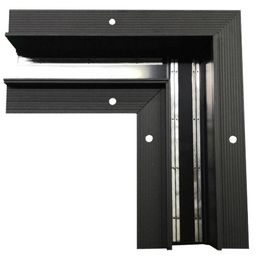 Коннектор угловой потолочный встраиваемый SY Черный Муар , Серебро, SY-601901-RC-CN-1-BLMR- PCB