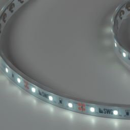 Светодиодная лента 2835, 60 LED/м, 4,8 Вт/м, 12В , IP66, 3M, Цвет: Холодный белый, SWG260-12-4.8-W-66-M