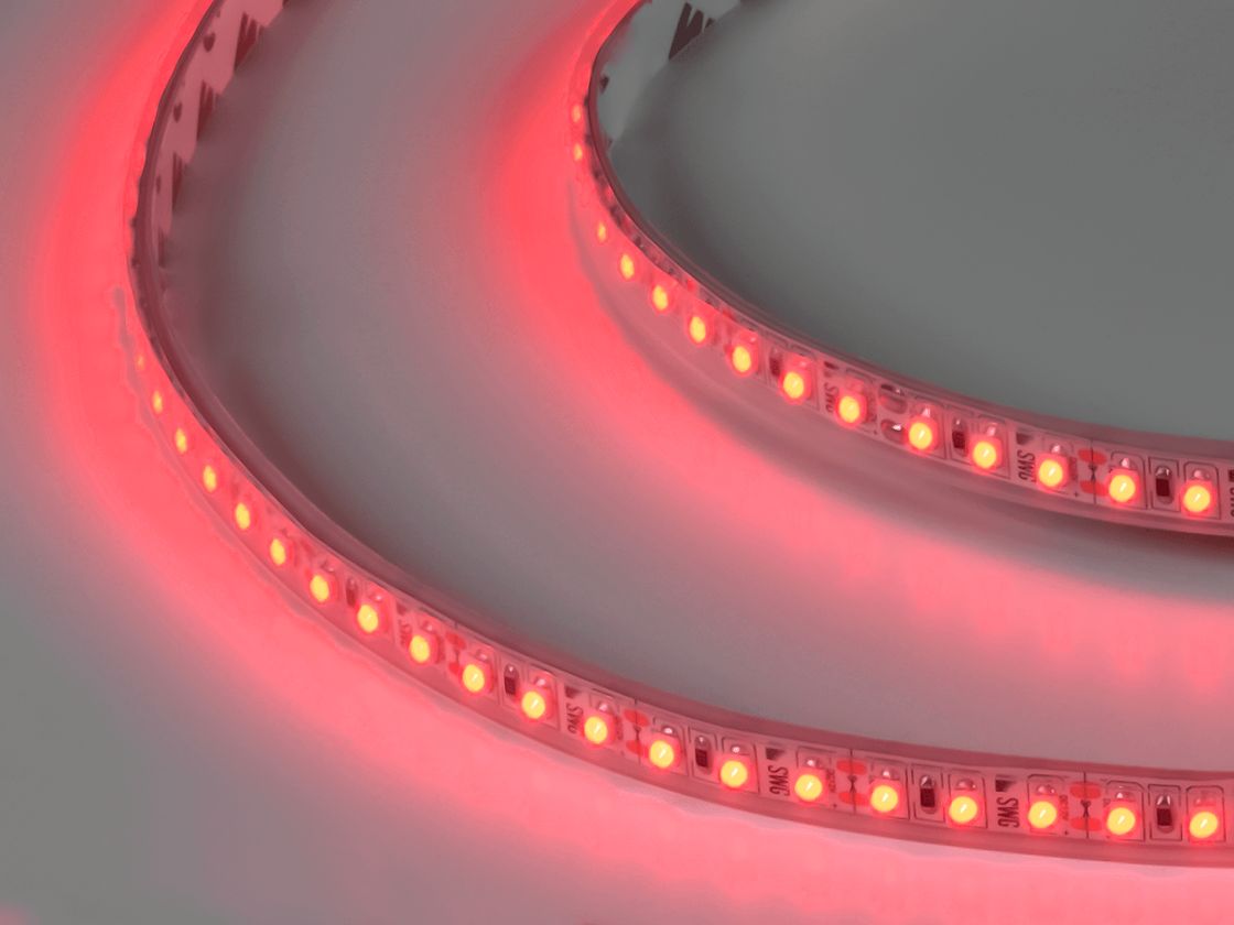 Светодиодная лента 3528, 120 LED/м, 9,6 Вт/м, 12В , IP66, Цвет: Красный, SWG3120-12-9.6-R-66-M