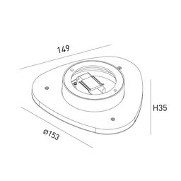Чертеж светильника, размеры корпуса и высота
