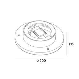 Бра декоративное , Черный, 7Вт, 3000K, IP20, ML-R200-BL-WW