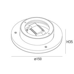Схема светильника круг, размеры диаметр и высота