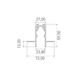 Шинопровод встраиваемый глубокий под гипсокартон, серия SY-LINK, Черный, IP20 , SY-LINK-20T1-2.5-BL