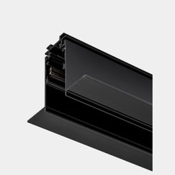 Черный шинопровод под шпаклевку, крупный план профиля