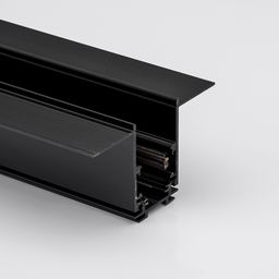 Черный встраиваемый шинопровод SY-LINK, вид среза