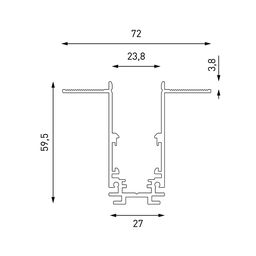 Чертеж сечения шинопровода SY-LINK с размерами