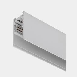 Профиль шинопровода белый, ракурс с торца