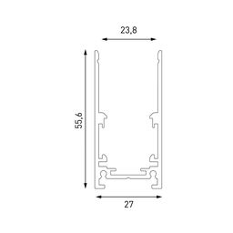 Чертёж профиля шинопровода SY-LINK 27 мм