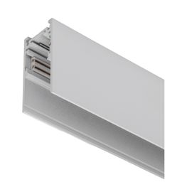 Белый накладной глубокий шинопровод, вид под углом
