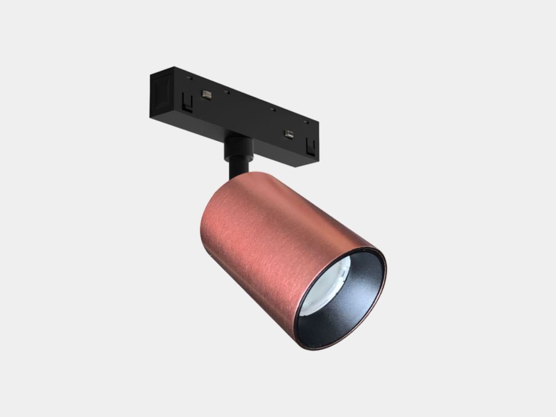Трековый светильник-спот SY-LINK, корпус кофе, цилиндрический
