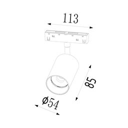 Светильник-спот светодиодный , серия SY-LINK, Серебро, 10Вт, IP20, Теплый белый (3000К) , SY-LINK-SP-SL-10-WW