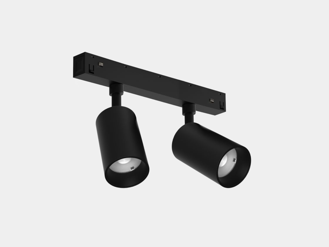 Двойной трековый спот SY-LINK черный, вид под углом