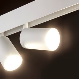 Двойной белый спот на треке, включённый свет