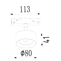 Светильник-спот широкий, серия SY-LINK, Серебро, 10Вт, IP20, Теплый белый (3000К), SY-LINK-FTS-SL-10-WW