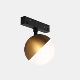 Накладной светильник шар латунь на трек 48В