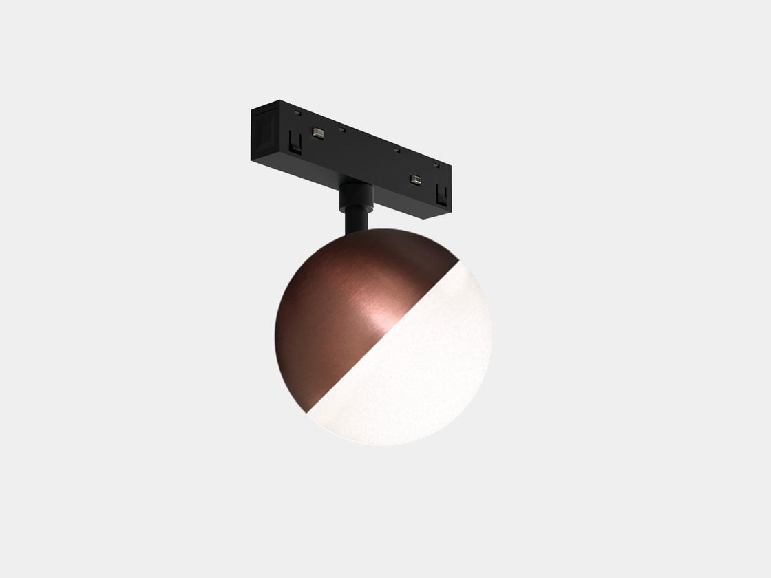 Трековый светильник-шар SY-LINK, корпус кофе, накладной