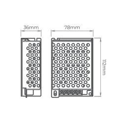 Блок питания для светодиодных лент 12В 60Вт IP20, S-60-12