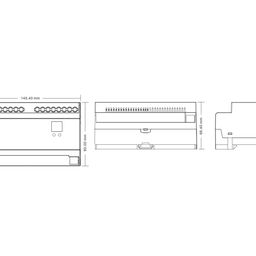Чертёж диммера на DIN-рейку с размерами