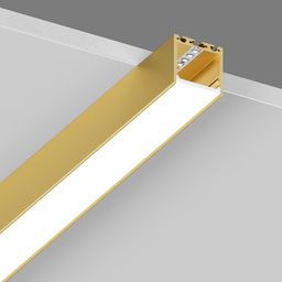 Профиль с установленной лентой и экраном, накладной монтаж