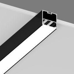 Профиль с установленной лентой светящийся