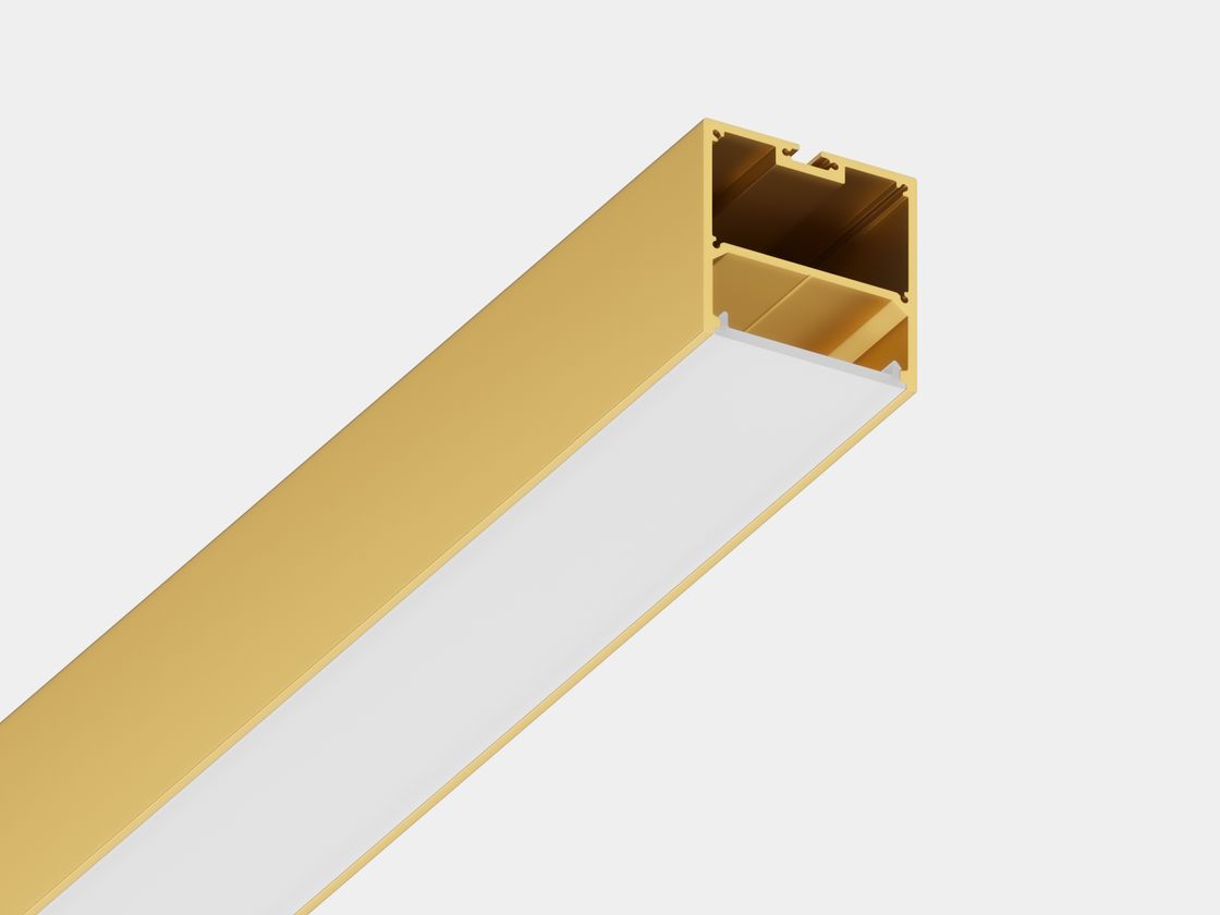 Профиль анодированный золото с экраном, вид торца
