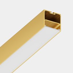 Профиль анодированный золото с экраном, вид торца