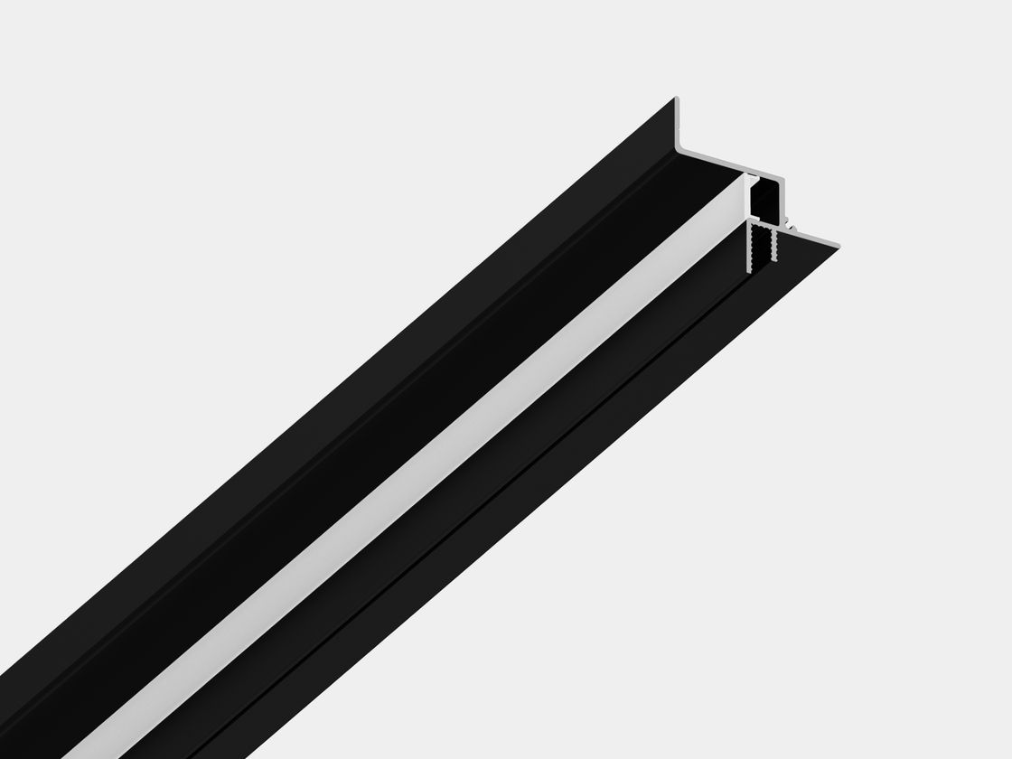 Черный безрамный профиль FGC-20-BL-2 с экраном