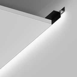 Теневой профиль в гипсокартоне, вид установленного узла